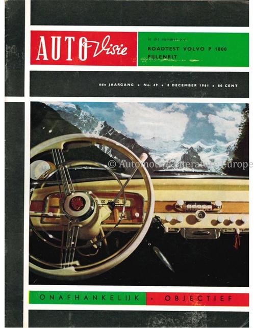 1961 AUTOVISIE MAGAZINE 49 NEDERLANDS, Boeken, Auto's | Folders en Tijdschriften