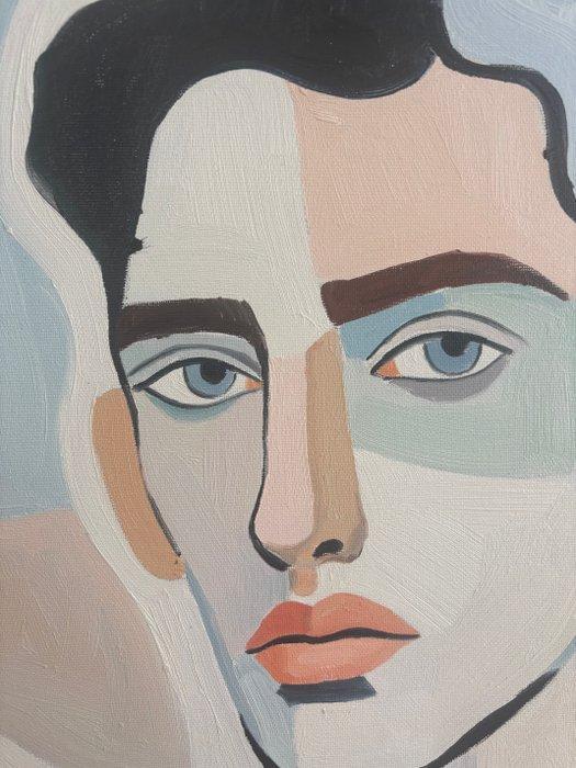 Enzo (XX) - Fragment pastel bleu, Antiek en Kunst, Kunst | Schilderijen | Modern