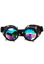 Goggles Steampunk Bril Studs Zwart Montuur Caleidoscoop Glaz, Kleding | Dames, Carnavalskleding en Feestkleding, Ophalen of Verzenden