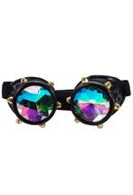 Goggles Steampunk Bril Studs Zwart Montuur Caleidoscoop Glaz, Kleding | Dames, Nieuw, Carnaval, Ophalen of Verzenden