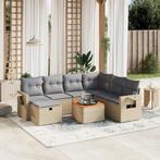 vidaXL 8-delige Loungeset met kussens poly rattan gemengd, Verzenden, Nieuw, Rotan, Loungeset