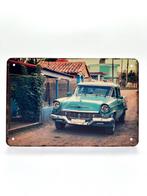 Metalen Wandbord - Old Timer - Pickup - Blauw, Ophalen of Verzenden, Nieuw