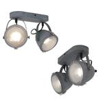 2x Plafondspot Paco Mexlite, 1312GR, grijs, Nieuw in doos, Huis en Inrichting, Lampen | Spots, Nieuw