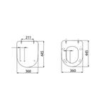 Toiletzitting Creavit Duroplast met Inox Scharnieren, Ophalen of Verzenden, Nieuw