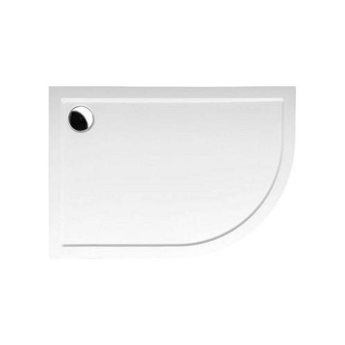 Douchebak Marmer Sapho Rena 100x80x4 cm Kwartrond Links Wit, Doe-het-zelf en Verbouw, Sanitair, Overige typen, Nieuw, Ophalen of Verzenden