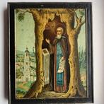 Icoon - Sint Tichon Kaluzhskiy - hout,metaal