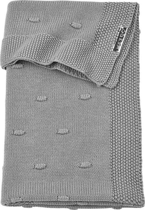 Meyco Baby Knots ledikant deken - grey - 100x150cm, Huis en Inrichting, Slaapkamer | Matrassen en Bedbodems, Verzenden