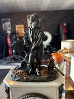 Figurale pendule - Albast, Brons, Messing - 1850-1900, Antiek en Kunst, Antiek | Klokken