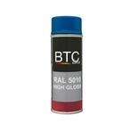 BTC Spray Ral 5010 Gentiaanblauw Hoogglans 400 ml, Doe-het-zelf en Verbouw, Verf, Beits en Lak, Nieuw, Verzenden