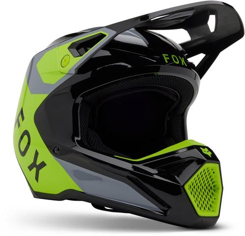 FOX V1 Lean MIPS Grijs Geel Crosshelm, Motoren, Kleding | Motorhelmen, Offroadhelm, Heren, XXL, Nieuw met kaartje, Overige merken
