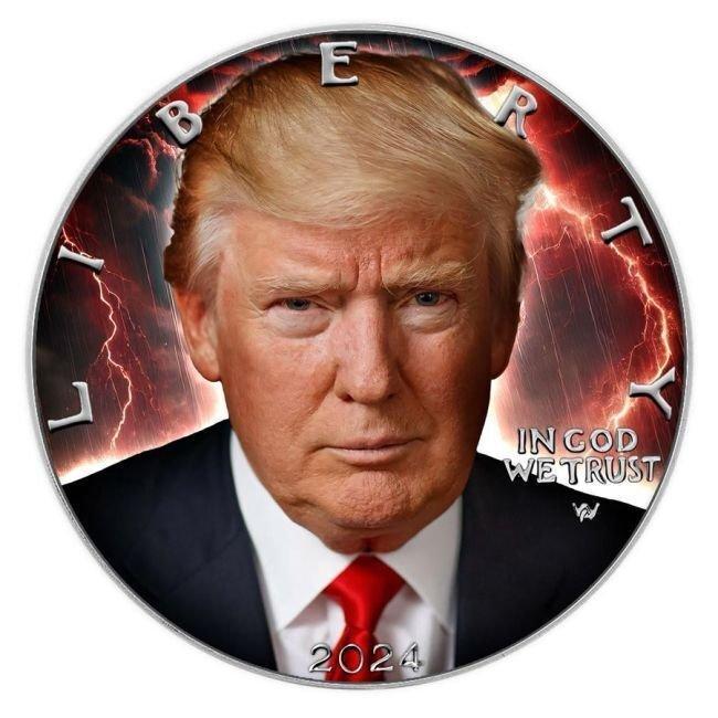 Verenigde Staten. 1 Dollar 2024 1 oz American Silver Eagle, Postzegels en Munten, Edelmetalen en Baren