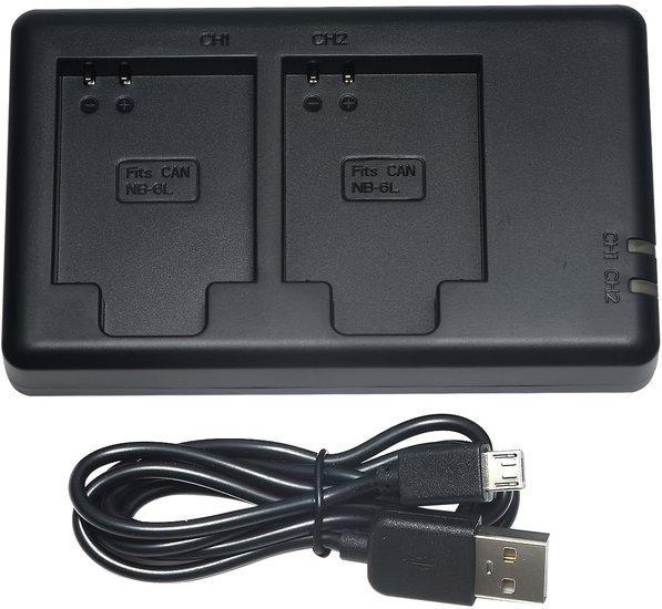 NB-6L USB Duolader Canon cameras, Audio, Tv en Foto, Fotografie | Accu's en Batterijen, Nieuw, Ophalen of Verzenden