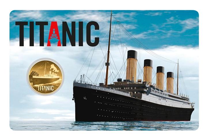 Titanic | 24 karaat Gouden Munt Coincard, Postzegels en Munten, Edelmetalen en Baren, Verzenden