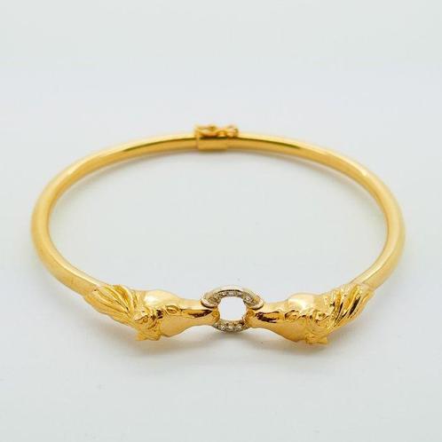 Armband - 18 karaat Geel goud - 0,10ct diamant, Sieraden, Tassen en Uiterlijk, Armbanden