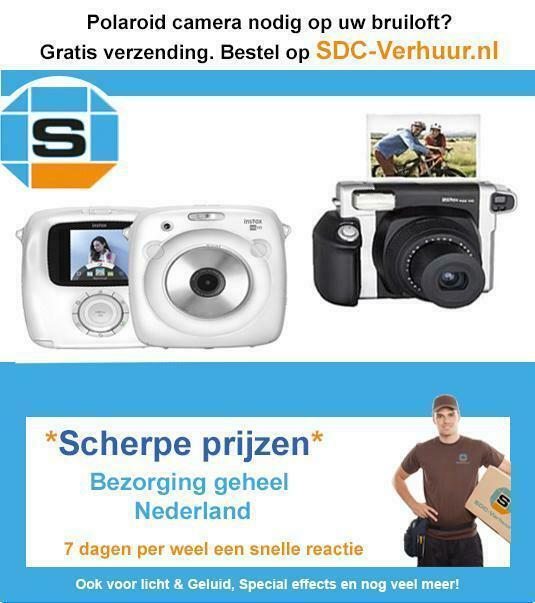 Huur, huren Polaroid / FujiFilm camera (Gratis bezorging NL), Hobby en Vrije tijd, Feestartikelen | Verhuur, Geboorte of Huwelijk