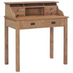 vidaXL Bureau 90x50x100 cm massief teakhout, Verzenden, Nieuw