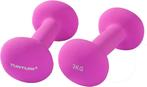 Tunturi Dumbbell set - 2 x 3,0 kg - Neopreen - Fluor Paars -, Sport en Fitness, Fitnessmaterialen, Ophalen of Verzenden, Zo goed als nieuw