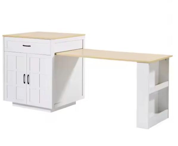 Uitschuifbare Bartafel met Opbergruimte – 133–202 cm, Huis en Inrichting, Keuken | Keukenelementen, Nieuw, Verzenden