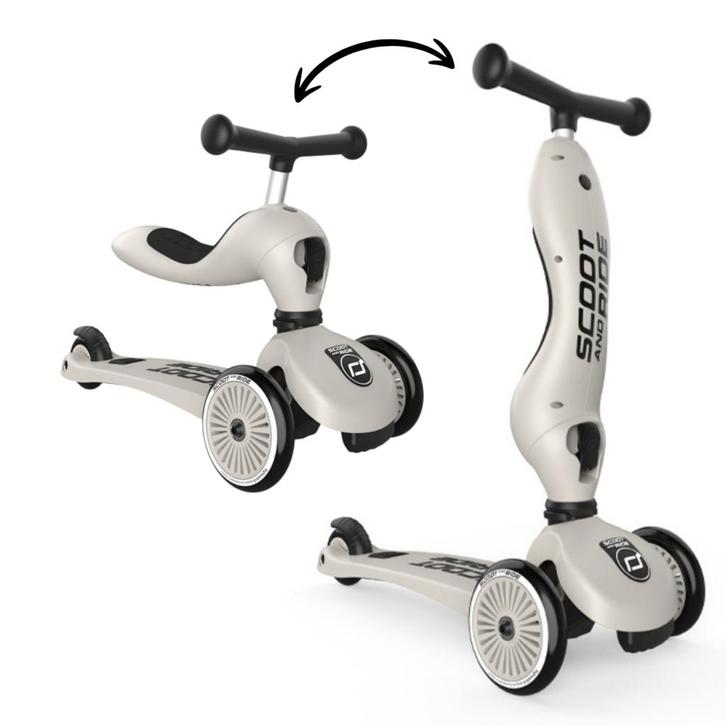 Highwaykick 1 | Loopfiets en step in één  |Ash (step kind), Kinderen en Baby's, Speelgoed | Buiten | Voertuigen en Loopfietsen