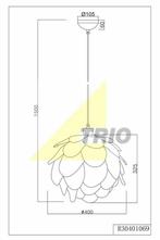 REALITY CLOVER Hanglamp Chroom - excl. 1x E27 40W, Huis en Inrichting, Lampen | Hanglampen, Ophalen of Verzenden, Nieuw