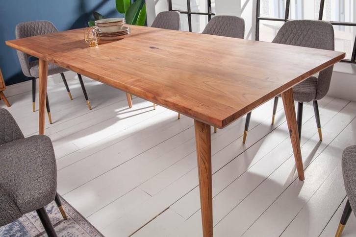 Massieve eettafel MYSTIC LIVING 200cm natuurlijk acacia, Huis en Inrichting, Tafels | Eettafels, Ophalen of Verzenden