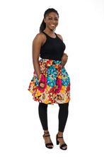 Afrikaanse print mini rok - Rood Blauw Flowers - S, Kleding | Dames, Ophalen of Verzenden, Nieuw