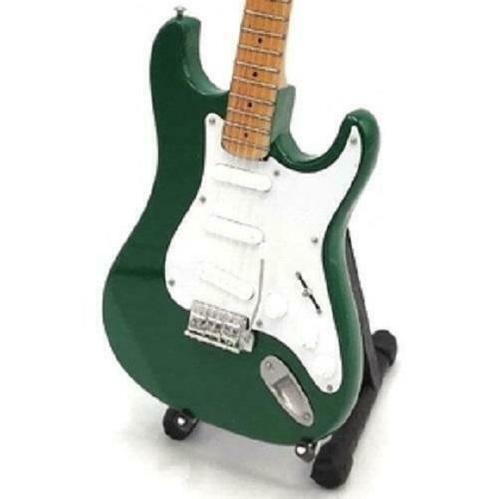 Miniatuur Fender Stratocaster gitaar met gratis standaard, Verzamelen, Muziek, Artiesten en Beroemdheden, Pop, Beeldje of Miniatuur