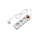 Stekkerdoos 3-voudig | Geaard | Wit | 1,5M kabel, Ophalen of Verzenden, Nieuw, Kabel of Snoer