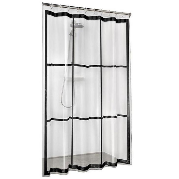Douchegordijn Sealskin Brix PEVA 180x200 cm Transparant /, Doe-het-zelf en Verbouw, Sanitair, Ophalen of Verzenden