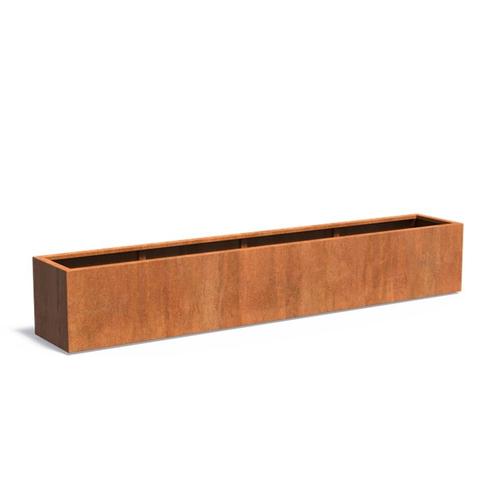 Cortenstaal plantenbak 300x50x50cm - Met bodem, Tuin en Terras, Bloembakken en Plantenbakken, 30 tot 60 cm, 100 cm of meer, Tuin