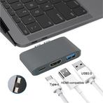 3 in 1 USB-C Hub voor Macbook Pro / Air - USB 3.0 / Type C /, Computers en Software, Pc- en Netwerkkabels, Verzenden, Nieuw