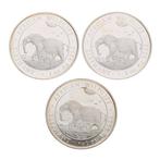 Somalië. 100 Shilling 2022 Elephant, 3x1 Oz (.999), Postzegels en Munten, Munten | Europa | Niet-Euromunten