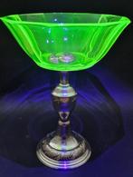 Crystal Bowl - Tafelmiddenstuk - Uraniumglas - 32 cm