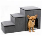 Hondentrap met opslagruimte Grijs (Slapen & Wonen), Dieren en Toebehoren, Ophalen of Verzenden, Nieuw, Polyester