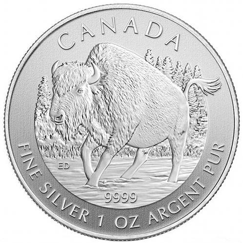 Canadian Wildlife - Wood Bison, Postzegels en Munten, Munten | Amerika, Noord-Amerika, Losse munt, Zilver, Verzenden