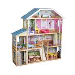 Houten poppenhuis groot – 28-delig accessoire set – 120 cm, Nieuw, Poppenhuis, Verzenden