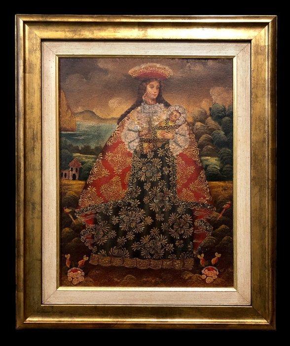 École du Cusco (XX) - Notre-Dame du Rosaire de Pomatá, Antiek en Kunst, Kunst | Schilderijen | Klassiek