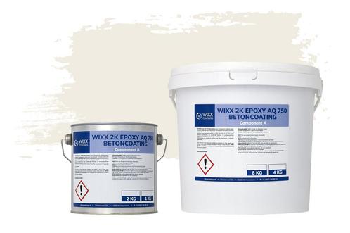 Wixx 2K Epoxy AQ 750 Betoncoating RAL 9010 | Zuiver Wit, Doe-het-zelf en Verbouw, Verf, Beits en Lak, Verf, Wit, Nieuw, Verzenden