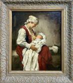 Karoly Krusnyak (1889-1960) - Mother Brestfeeding, Antiek en Kunst