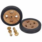 Reservewielen Teakhout Ligbed - OP = OP - Tuin Accessoires, Tuin en Terras, Ligbedden, Ophalen of Verzenden, Nieuw, Teakhout, Verrijdbaar