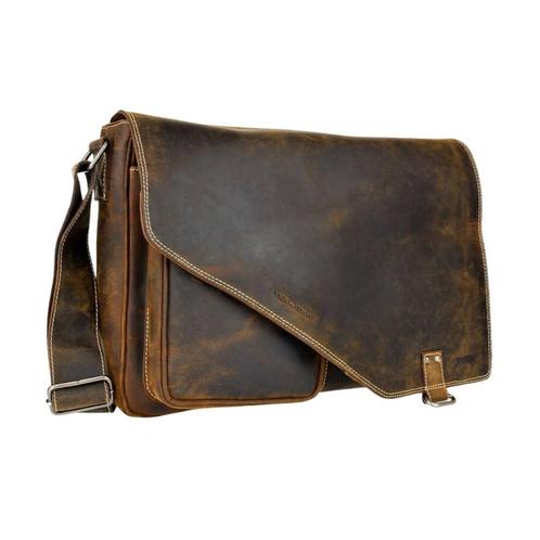 Leren Schoudertas Vintage Heren / Dames, Sieraden, Tassen en Uiterlijk, Tassen | Schoudertassen, Verzenden