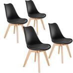 Eetkamerstoelen Frederikke - zwart, Set van 4, Huis en Inrichting, Stoelen, Verzenden, Nieuw