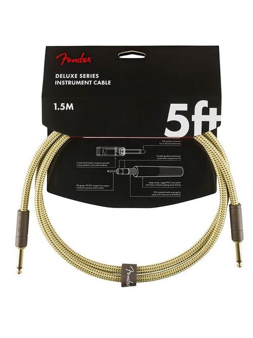 Fender Deluxe Series instrument kabel 1.5m tweed, Muziek en Instrumenten, Instrumenten | Toebehoren, Verzenden
