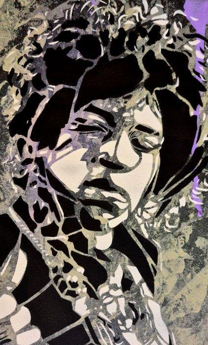 Alexandre Petrus (1988) - JIMI HENDRIX, Antiek en Kunst, Kunst | Schilderijen | Modern