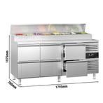 GGM Gastro | Voorbereidingstafel PREMIUM - 1795mm - 6 laden, Verzenden, Nieuw in verpakking