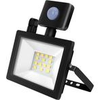 LED Bouwlamp 10 Watt met Sensor - LED Schijnwerper - Aigi, Nieuw, Ophalen of Verzenden, Lamp met armatuur