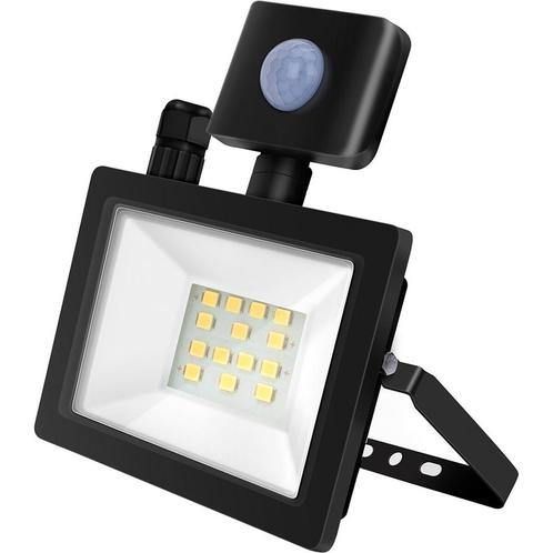 LED Bouwlamp 10 Watt met Sensor - LED Schijnwerper - Aigi, Doe-het-zelf en Verbouw, Bouwverlichting, Lamp met armatuur, Nieuw