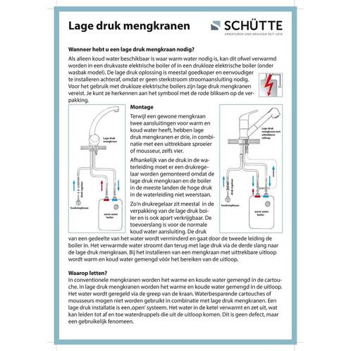 Wastafel Mengkraan Schutte Magna Chroom Lage Druk, Doe-het-zelf en Verbouw, Sanitair, Ophalen of Verzenden