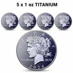 Verenigde Staten. 5 x 1 oz 2026 .9995 Fine Titanium Peace