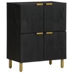 vidaXL Dressoir 60x33x75 cm bewerkt hout zwart, Huis en Inrichting, Woonaccessoires | Cd- en Dvd-rekken, Verzenden, Nieuw